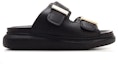 Order (Women) Alexander McQueen Hybrid 'Black Fashion Leather Sandal' 650784WHXZB1088