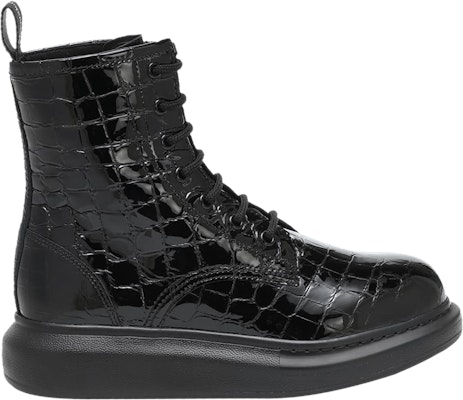 (W) Alexander McQueen Hybrid Ankle Boot 'Crocodile Hitam' 633922-WHY20-1000 Buy (W) Alexander McQueen Hybrid Ankle Boot 'Crocodile Hitam' 633922-WHY20-1000