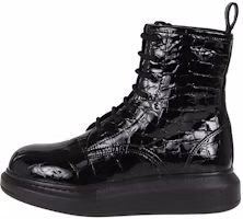 (Women) Alexander McQueen Hybrid Ankle Boot 'Black Crocodile' 633922-WHY20-1000 (Women) Alexander McQueen Hybrid Ankle Boot 'Black Crocodile' 633922-WHY20-1000