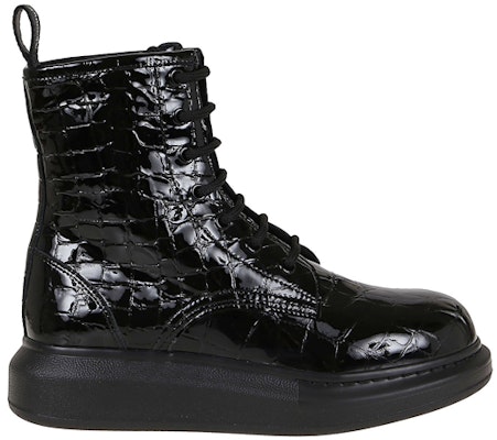 (Women) Alexander McQueen Hybrid Ankle Boot 'Black Crocodile' 633922-WHY20-1000 Order (Women) Alexander McQueen Hybrid Ankle Boot 'Black Crocodile' 633922-WHY20-1000