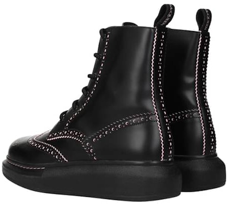 (W) Alexander McQueen Hybrid Sepatu Boot Pergelangan 'Hitam Inti' 611703WHX5C1985 Lookbook (W) Alexander McQueen Hybrid Sepatu Boot Pergelangan 'Hitam Inti' 611703WHX5C1985