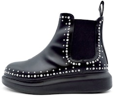 (Women) Alexander McQueen Hybrid Chelsea Boot 'Black Studded' 650803-WHX57-1081 (Women) Alexander McQueen Hybrid Chelsea Boot 'Black Studded' 650803-WHX57-1081