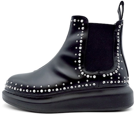 (Women) Alexander McQueen Hybrid Chelsea Boot 'Black Studded' 650803-WHX57-1081 Buy (Women) Alexander McQueen Hybrid Chelsea Boot 'Black Studded' 650803-WHX57-1081