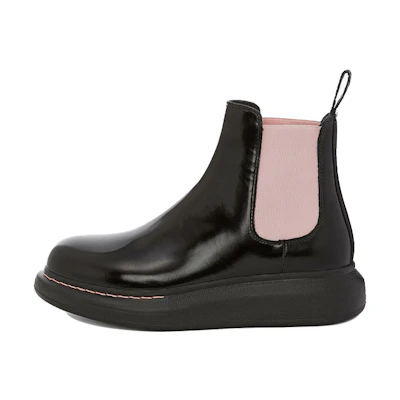 (W) Alexander McQueen Hybrid Chelsea Boot 'Black Sugar Pink'