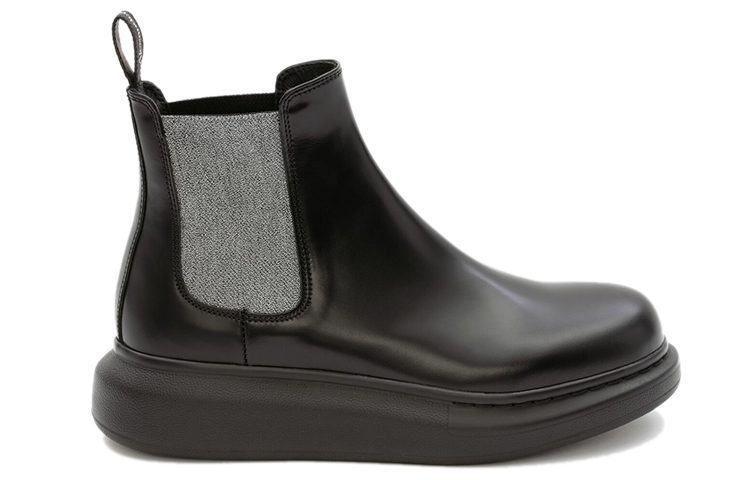 Order (W) アレキサンダー・マックイーン ハイブリッド チェルシーブーツ (黒) 586398WHX5I1081