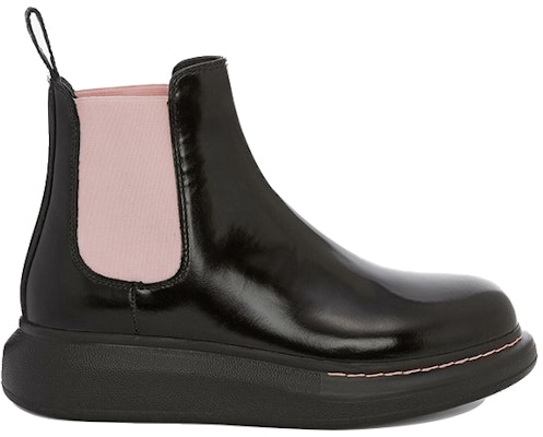 (Women) Alexander McQueen Hybrid Chelsea Boot 'Black Sugar Pink' 586398-WHX52-1123 Order (Women) Alexander McQueen Hybrid Chelsea Boot 'Black Sugar Pink' 586398-WHX52-1123