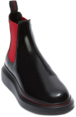 (Women) Alexander McQueen Hybrid Chelsea Boot 'Black Red' 586398-WHX52-1066 Order (Women) Alexander McQueen Hybrid Chelsea Boot 'Black Red' 586398-WHX52-1066