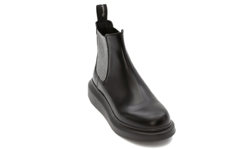 Lookbook (W) アレキサンダー・マックイーン ハイブリッド チェルシーブーツ (黒) 586398WHX5I1081