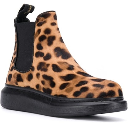 (W) Alexander McQueen Hybrid Chelsea Boot 'Coklat Leopard' 586399WLCZ62044 Order (W) Alexander McQueen Hybrid Chelsea Boot 'Coklat Leopard' 586399WLCZ62044