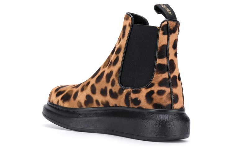 Lookbook (W) アレキサンダー・マックイーン　ハイブリッドチェルシーブーツ "レオパードブラウン" 586399WLCZ62044