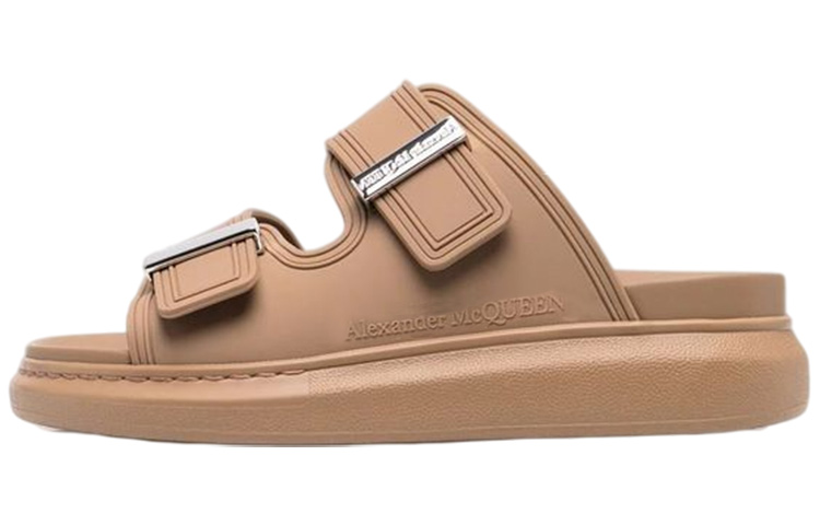(Women) Alexander McQueen Hybrid Double Buckle Sandal 'Camel' 658063W4Q512612