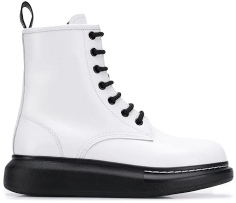 (Women) Alexander McQueen Hybrid Lace-Up Boot 'White Black' 586394-WHX51-9061 Order (Women) Alexander McQueen Hybrid Lace-Up Boot 'White Black' 586394-WHX51-9061