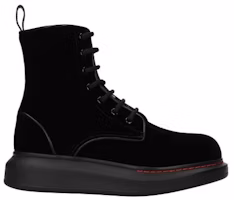 (Women) Alexander McQueen Hybrid Lace Up Boot 'Velvet Black' 586395W4IKX1000 (Women) Alexander McQueen Hybrid Lace Up Boot 'Velvet Black' 586395W4IKX1000