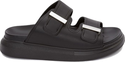 Alexander McQueen亞歷山大麥昆 混搭風格簡約皮革運動涼鞋 女式 黑色 Order Alexander McQueen亞歷山大麥昆 混搭風格簡約皮革運動涼鞋 女式 黑色