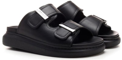 Alexander McQueen亞歷山大麥昆 混搭風格簡約皮革運動涼鞋 女式 黑色 Lookbook Alexander McQueen亞歷山大麥昆 混搭風格簡約皮革運動涼鞋 女式 黑色