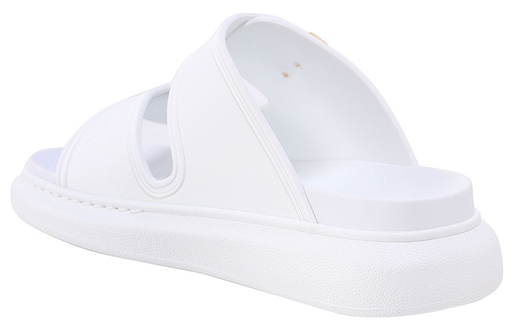 Lookbook Alexander McQueen亞歷山大麥昆 混合 橡膠 露趾 厚底 時尚涼拖 女款 白色