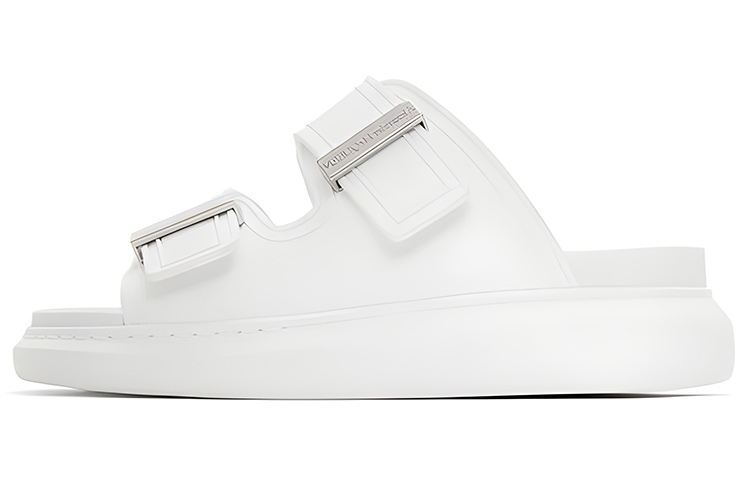 (Women) Alexander McQueen Hybrid Slide 'New Ivory Silver' 658063W4Q519359