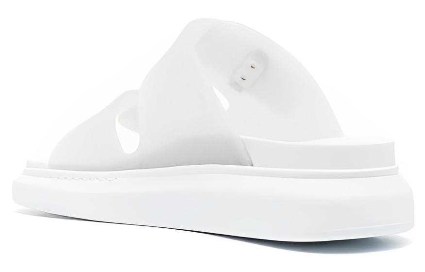 Shop (W) 亚历山大·麦昆混合拖鞋‘新象牙银’ 658063W4Q519359