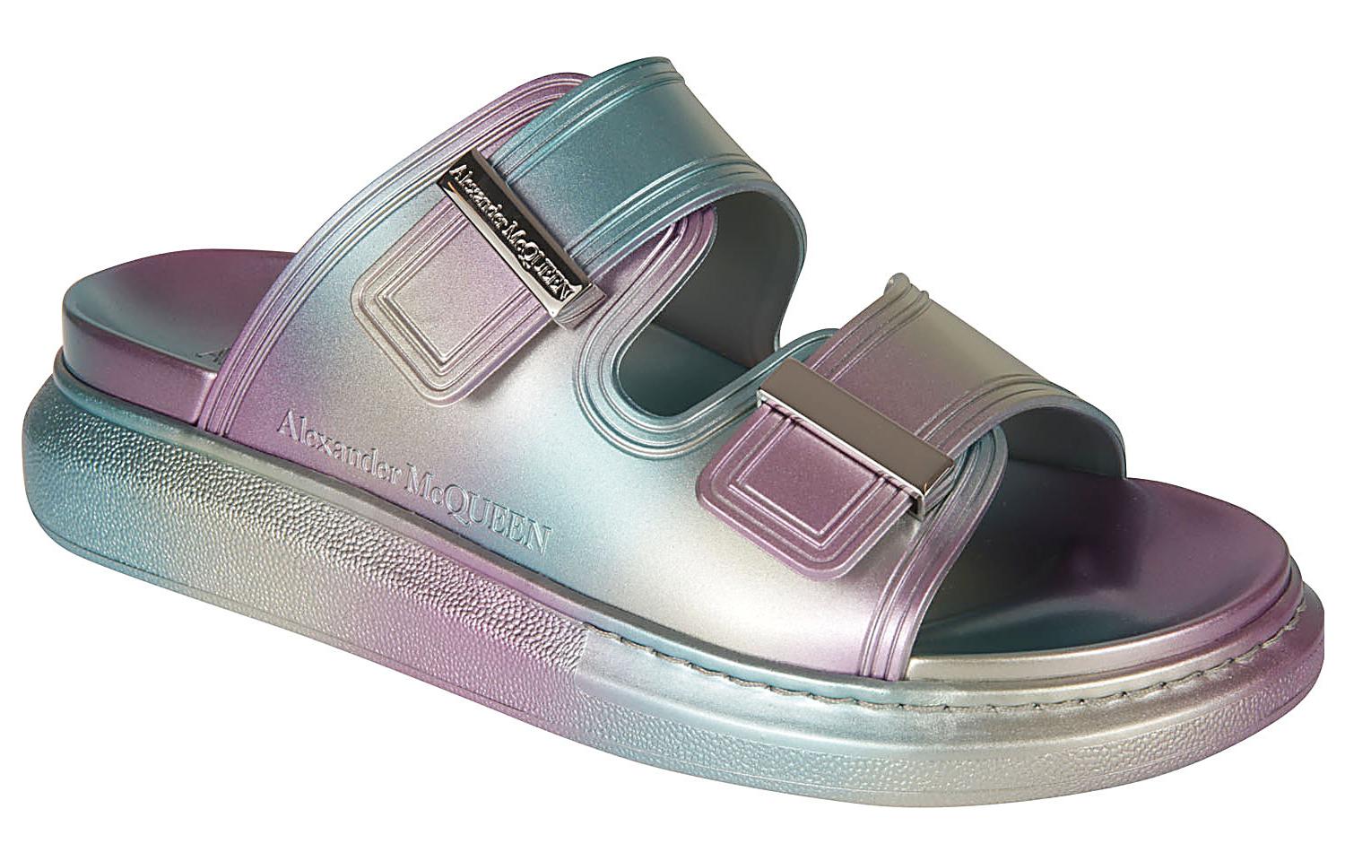 Lookbook (W) Alexander McQueen Hybrid Slide ''Argento Multicolore'' 697095W4TM28258