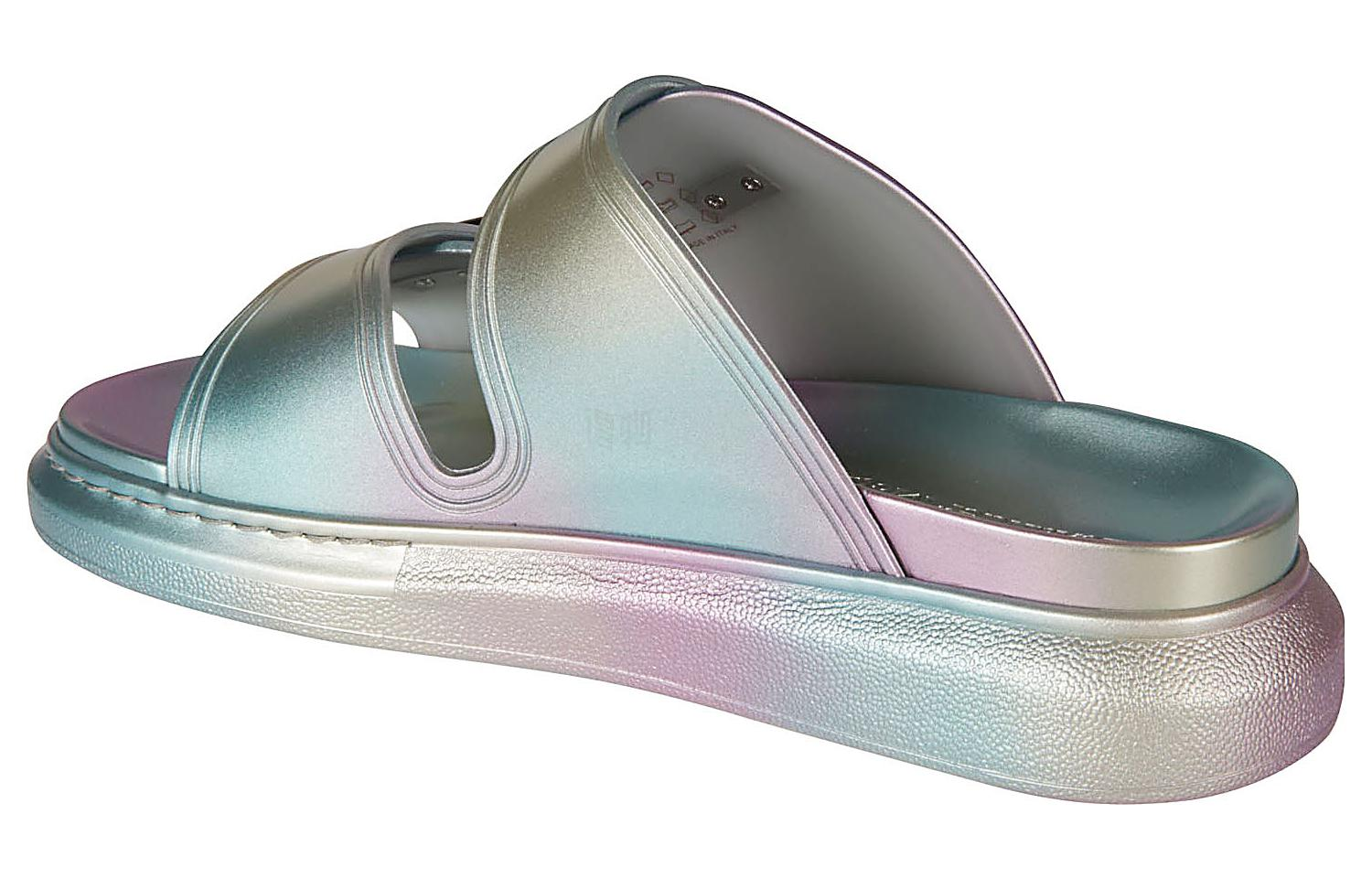 Shop (W) Alexander McQueen Hybrid Slide ''Argento Multicolore'' 697095W4TM28258