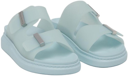 亞歷山大·麥昆 簡約舒適 一字拖鞋 女款 粉藍色 Order 亞歷山大·麥昆 簡約舒適 一字拖鞋 女款 粉藍色