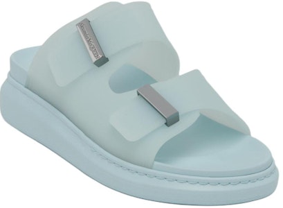 亞歷山大·麥昆 簡約舒適 一字拖鞋 女款 粉藍色 Lookbook 亞歷山大·麥昆 簡約舒適 一字拖鞋 女款 粉藍色