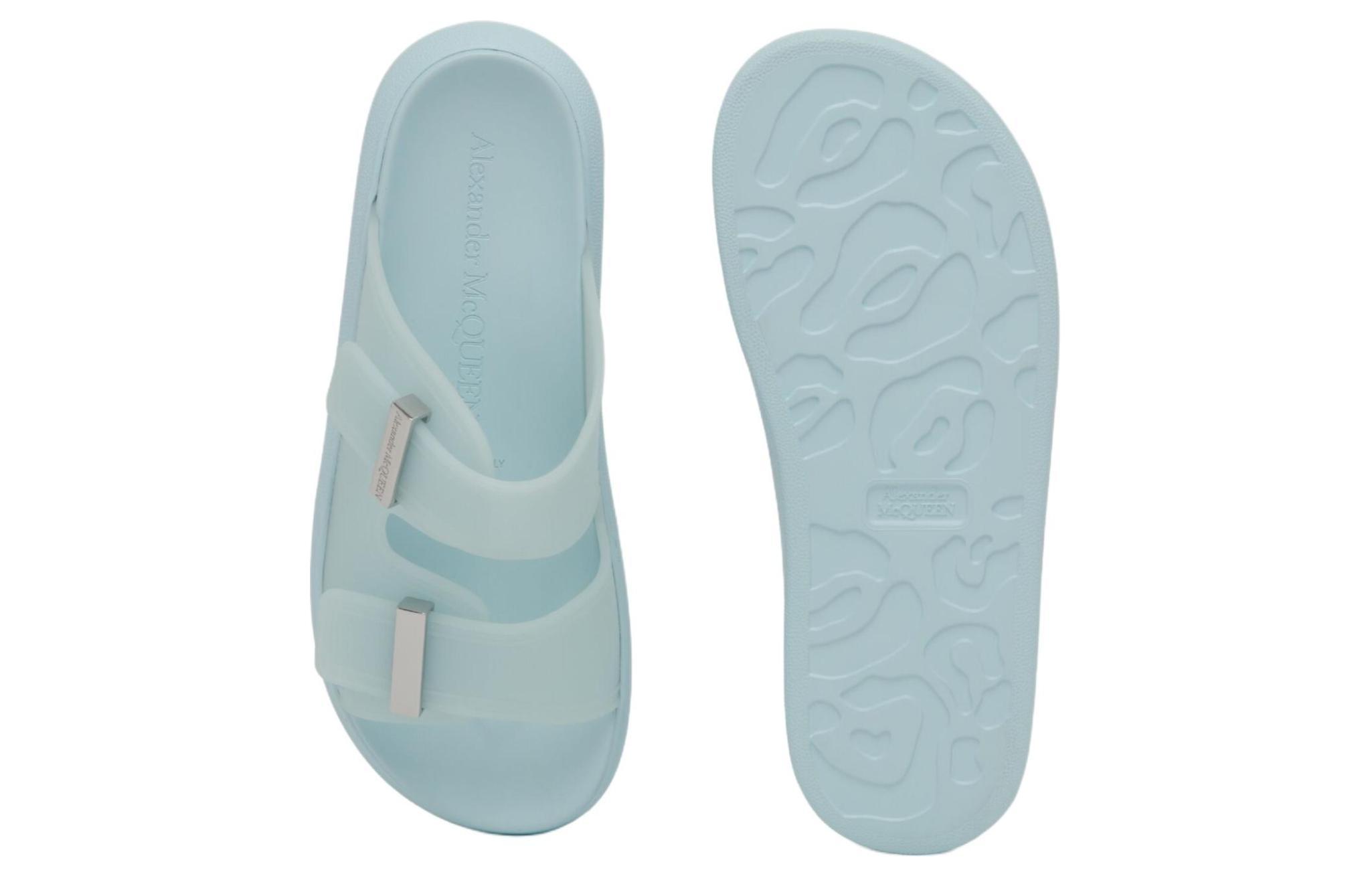 Purchase (W) アレキサンダー・マックイーン ハイブリッドスライド パウダーブルーシルバー 658063W4TM14711