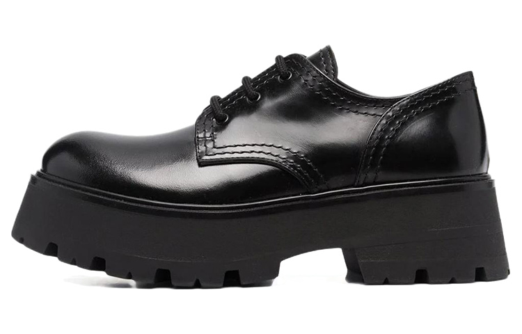 (Women) Alexander McQueen Lace-Up Derby 'Black' 700079WIC611000