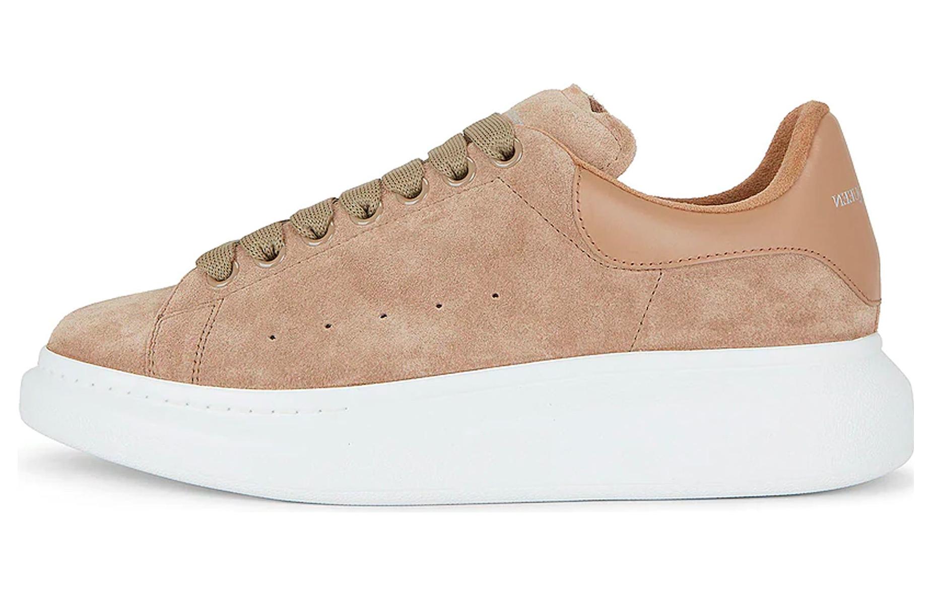 (Women) Alexander McQueen Lace-Up Round Toe 'Brown Leather Fashion Sneaker' 688520WIA5E2617