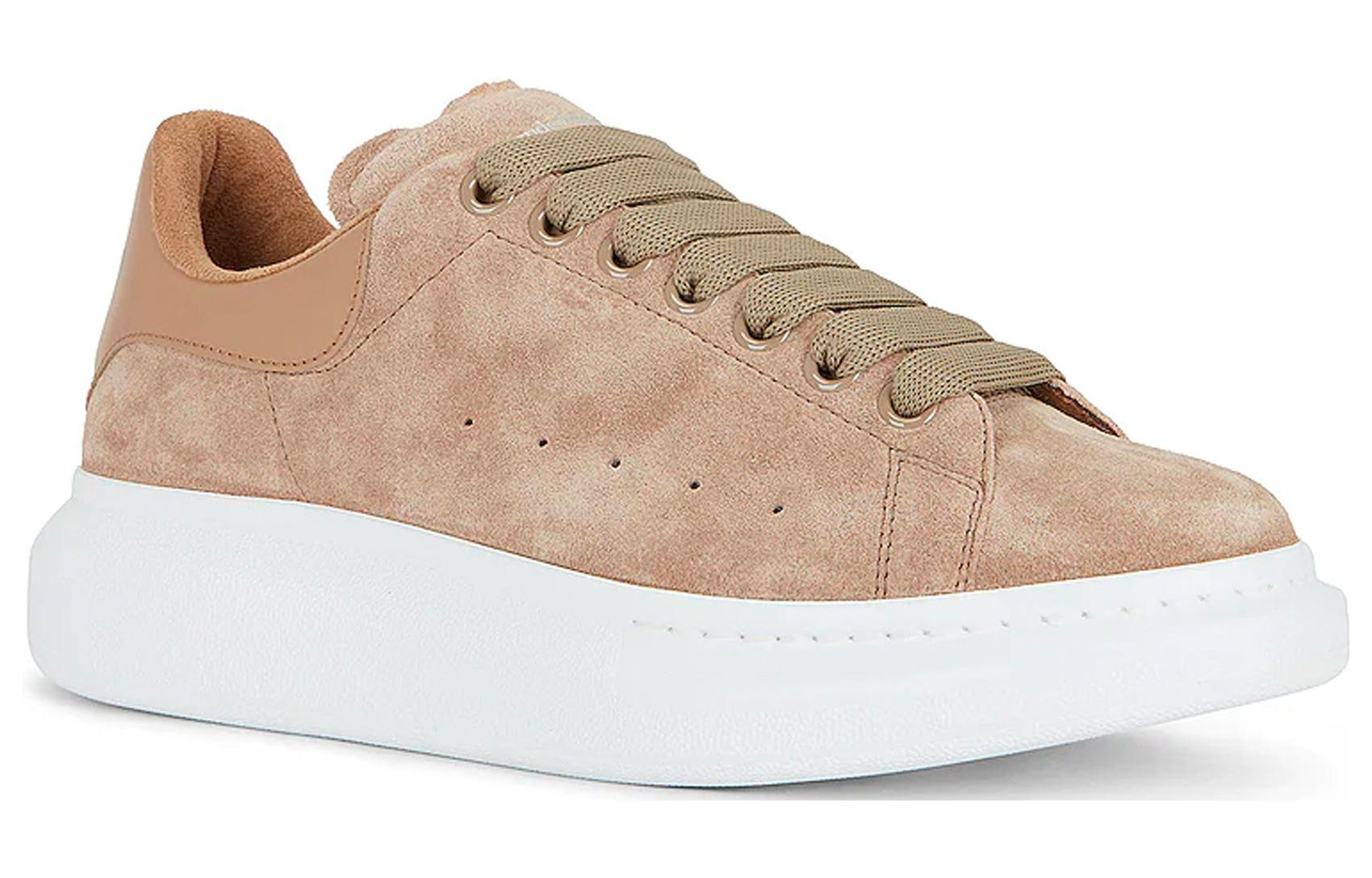 Lookbook (Women) Alexander McQueen Lace-Up Round Toe 'Brown Leather Fashion Sneaker' 688520WIA5E2617