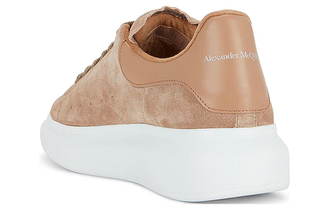 Shop (W) Alexander McQueen Kasut Fesyen Kulit Coklat Bertali Hujung Bulat 688520WIA5E2617