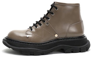 (Women) Alexander McQueen Lace Up Ankle Boots 'Khaki' 595469WHZ812610 (Women) Alexander McQueen Lace Up Ankle Boots 'Khaki' 595469WHZ812610