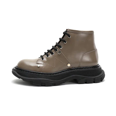 (W) Alexander McQueen Lace Up Ankle Boots 'Khaki'