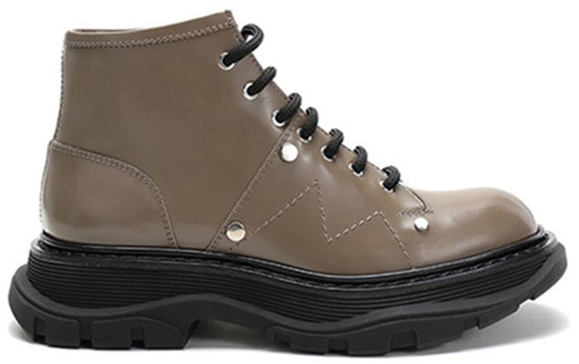 (Women) Alexander McQueen Lace Up Ankle Boots 'Khaki' 595469WHZ812610 Order (Women) Alexander McQueen Lace Up Ankle Boots 'Khaki' 595469WHZ812610