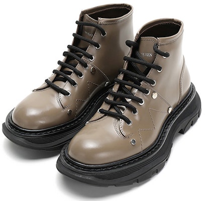 (Women) Alexander McQueen Lace Up Ankle Boots 'Khaki' 595469WHZ812610 Lookbook (Women) Alexander McQueen Lace Up Ankle Boots 'Khaki' 595469WHZ812610