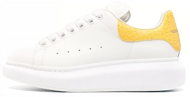 (Women) Alexander McQueen Lace Up Low Top 'White Yellow' 553770WIBNG9898 (Women) Alexander McQueen Lace Up Low Top 'White Yellow' 553770WIBNG9898