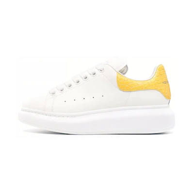 (W) Alexander McQueen Lace Up Low Top 'White Yellow'