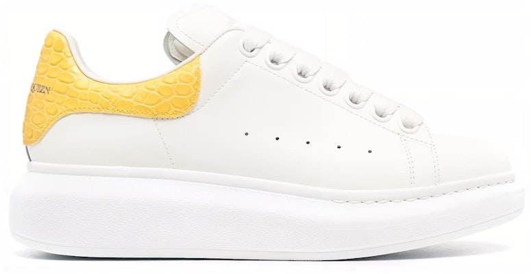 (Women) Alexander McQueen Lace Up Low Top 'White Yellow' 553770WIBNG9898 Order (Women) Alexander McQueen Lace Up Low Top 'White Yellow' 553770WIBNG9898