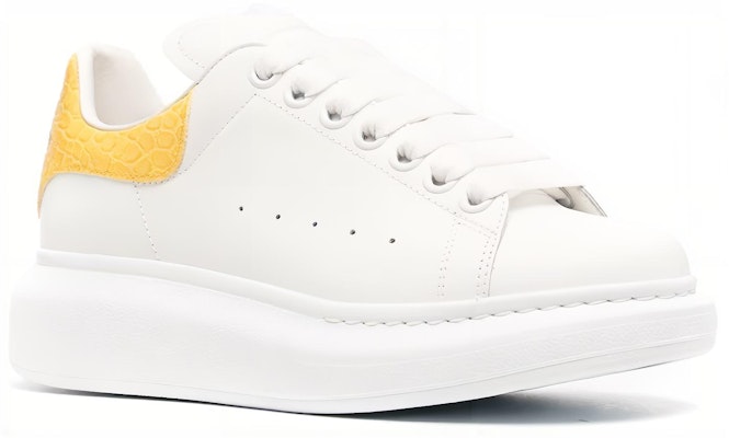 (Women) Alexander McQueen Lace Up Low Top 'White Yellow' 553770WIBNG9898 Lookbook (Women) Alexander McQueen Lace Up Low Top 'White Yellow' 553770WIBNG9898