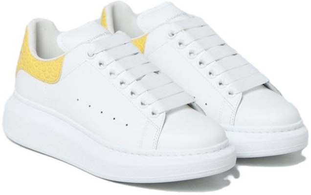 (Women) Alexander McQueen Lace Up Low Top 'White Yellow' 553770WIBNG9898 Shop (Women) Alexander McQueen Lace Up Low Top 'White Yellow' 553770WIBNG9898