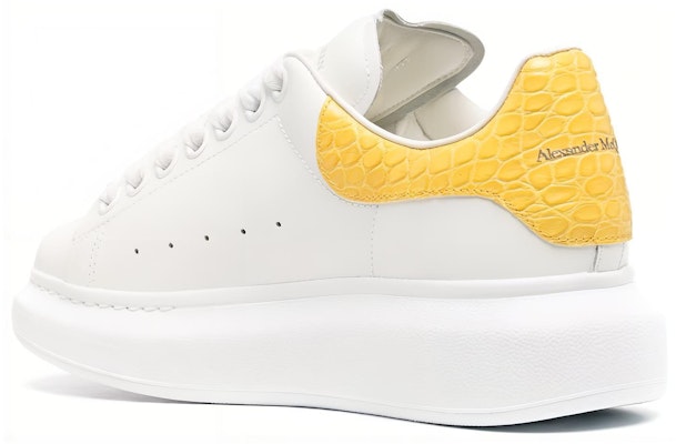 (Women) Alexander McQueen Lace Up Low Top 'White Yellow' 553770WIBNG9898 Purchase (Women) Alexander McQueen Lace Up Low Top 'White Yellow' 553770WIBNG9898