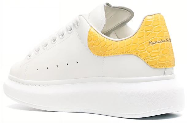 (Women) Alexander McQueen Lace Up Low Top 'White Yellow' 553770WIBNG9898 Purchase (Women) Alexander McQueen Lace Up Low Top 'White Yellow' 553770WIBNG9898