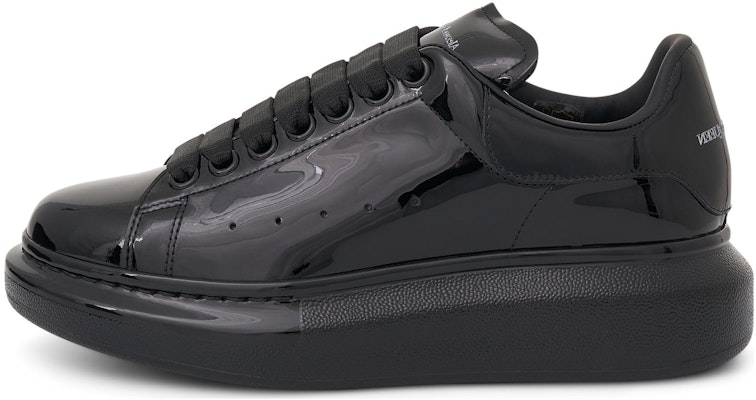 (W) 알렉산더 맥퀸 블랙 에나멜 레이스업 스니커즈 718130WIA3C1000 Buy (W) 알렉산더 맥퀸 블랙 에나멜 레이스업 스니커즈 718130WIA3C1000