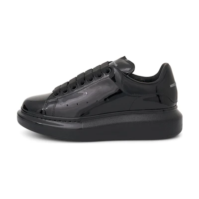 (W) Alexander McQueen Lace Up Sneaker 'Black Patent Leather'
