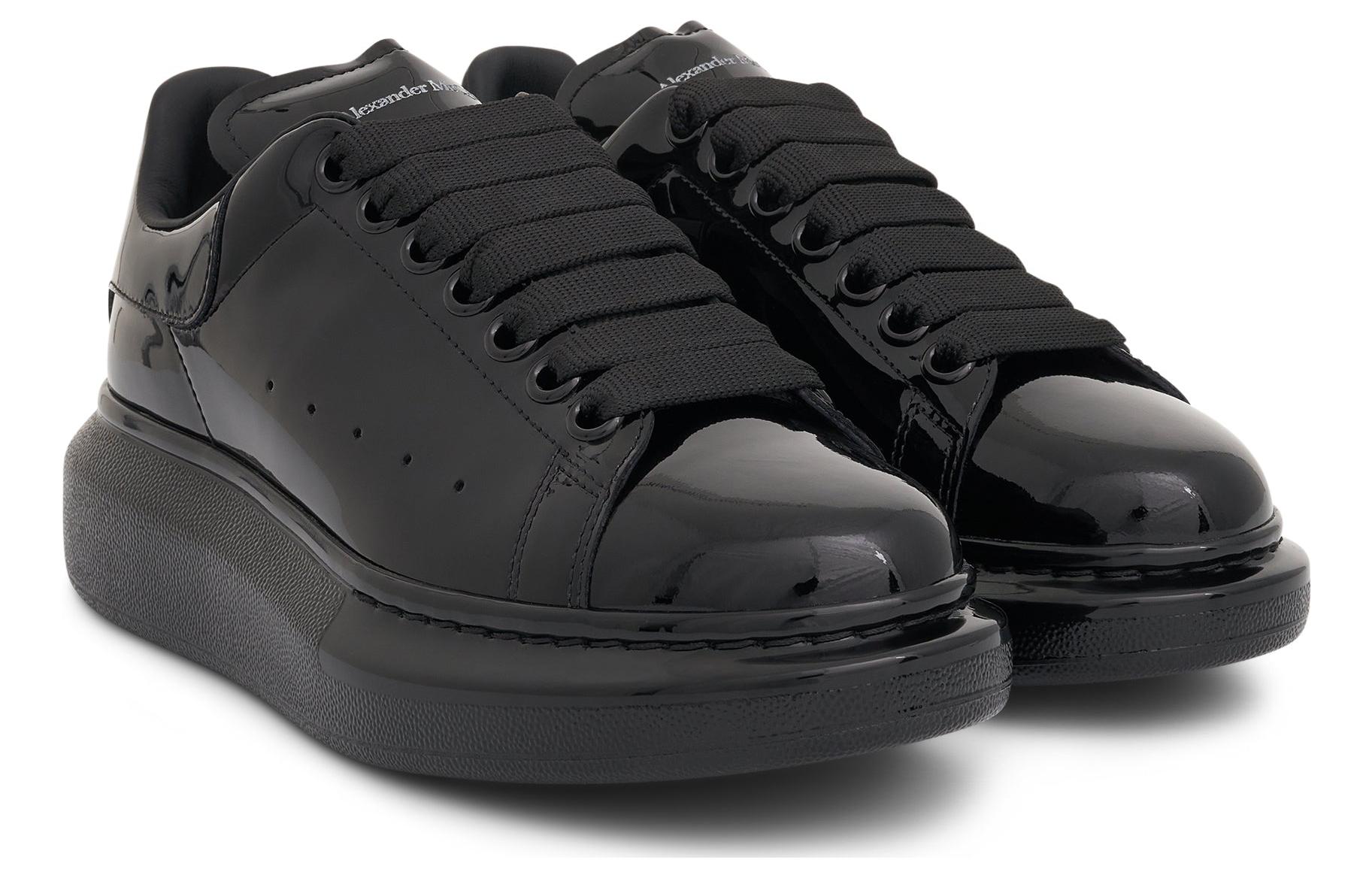 (W) Alexander McQueen Lace Up Sneaker 'Black Patent Leather' 圖 3