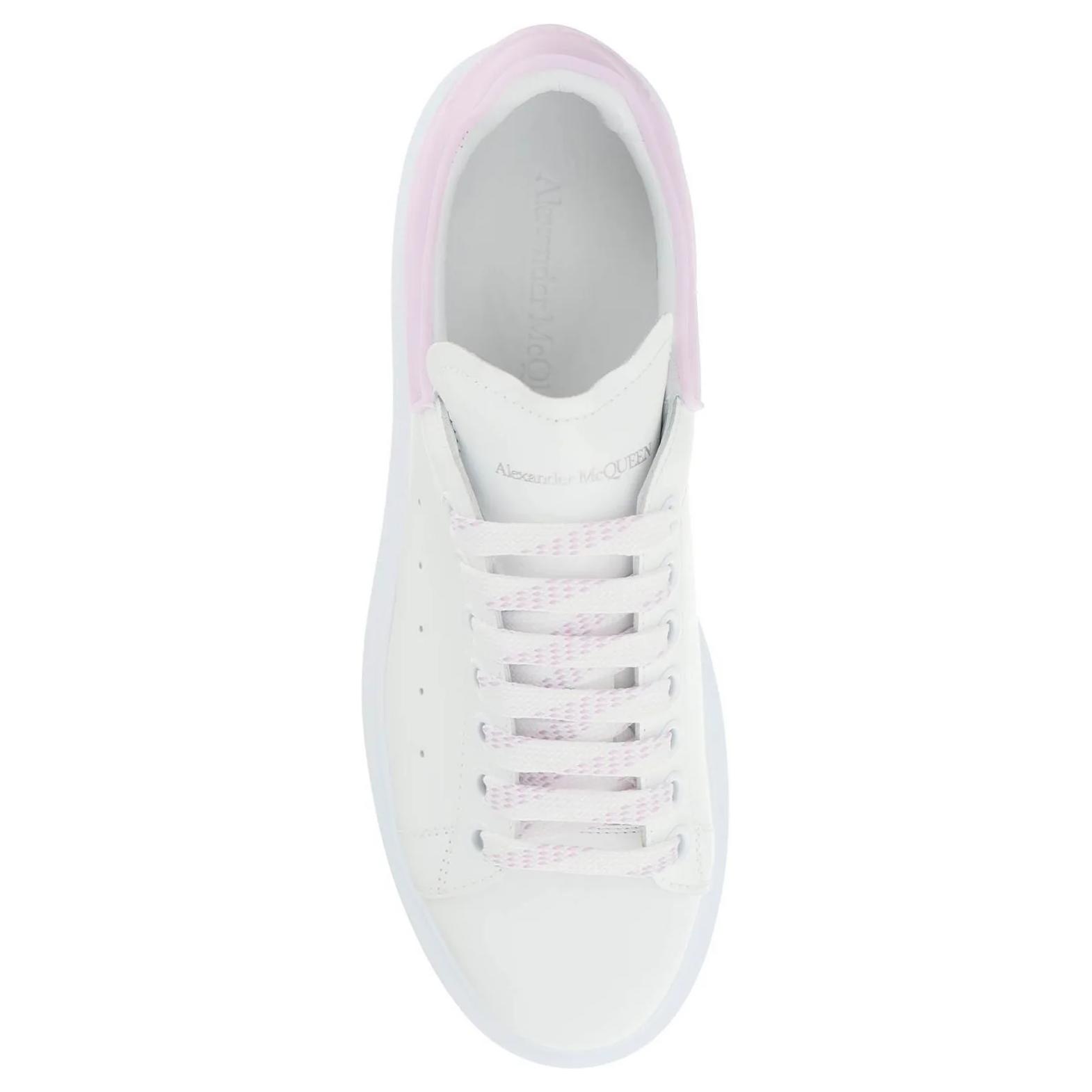 (W) Alexander McQueen Larry Leather Sneakers 'White Lilac' 圖 3