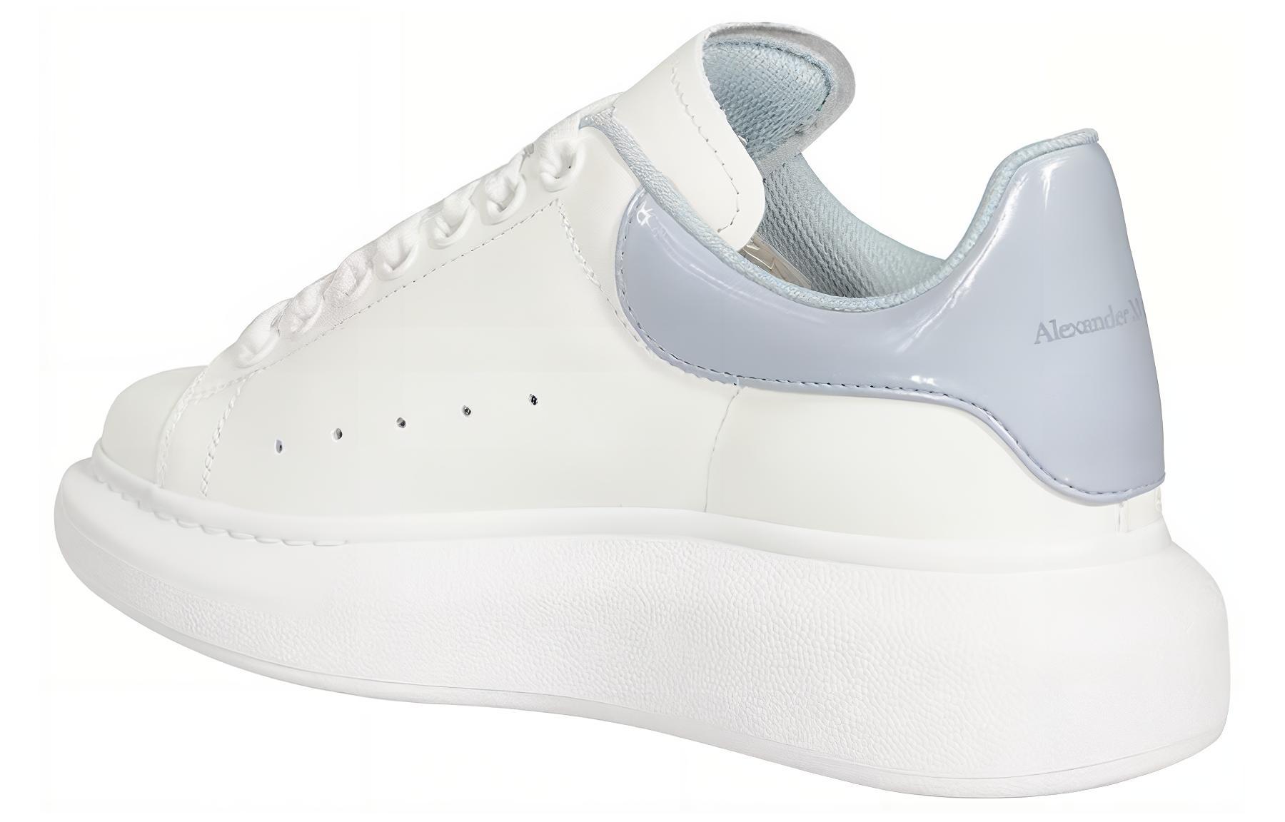 Lookbook Alexander McQueen亞歷山大麥昆 小牛皮低筒 时尚板鞋 女款 白藍