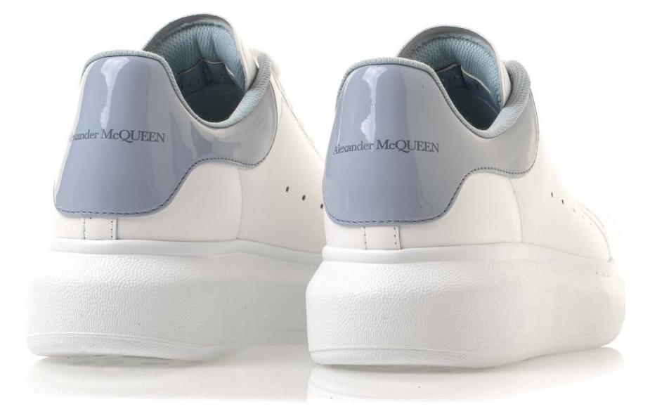 Purchase Alexander McQueen亞歷山大麥昆 小牛皮低筒 时尚板鞋 女款 白藍