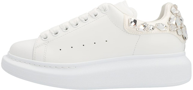 亞歷山大·麥昆 皮革 平底休閒鞋 女款 白色 Buy 亞歷山大·麥昆 皮革 平底休閒鞋 女款 白色