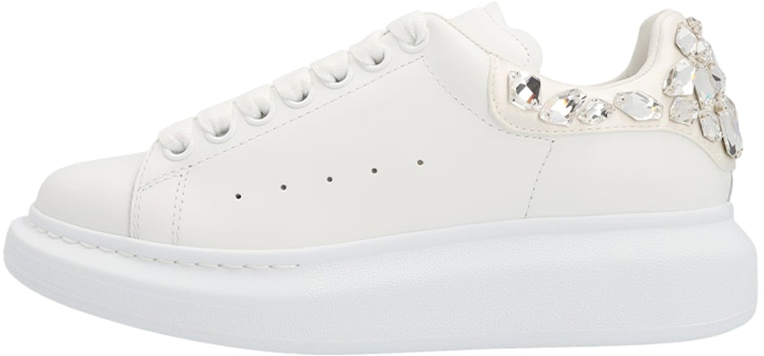 亞歷山大·麥昆 皮革 平底休閒鞋 女款 白色 Buy 亞歷山大·麥昆 皮革 平底休閒鞋 女款 白色